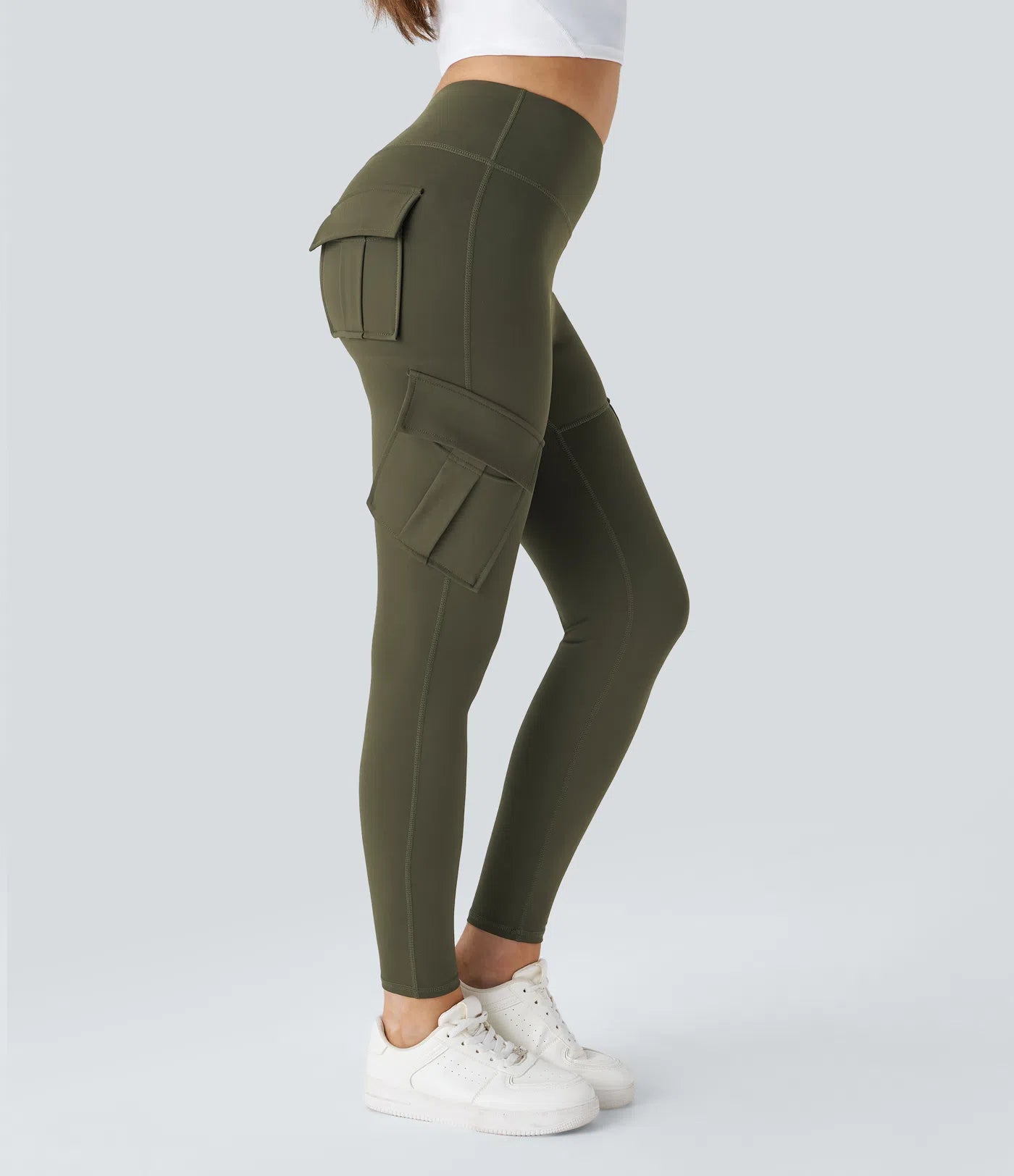 Legging Cargo Yoga Skinny Taille Haute Poche