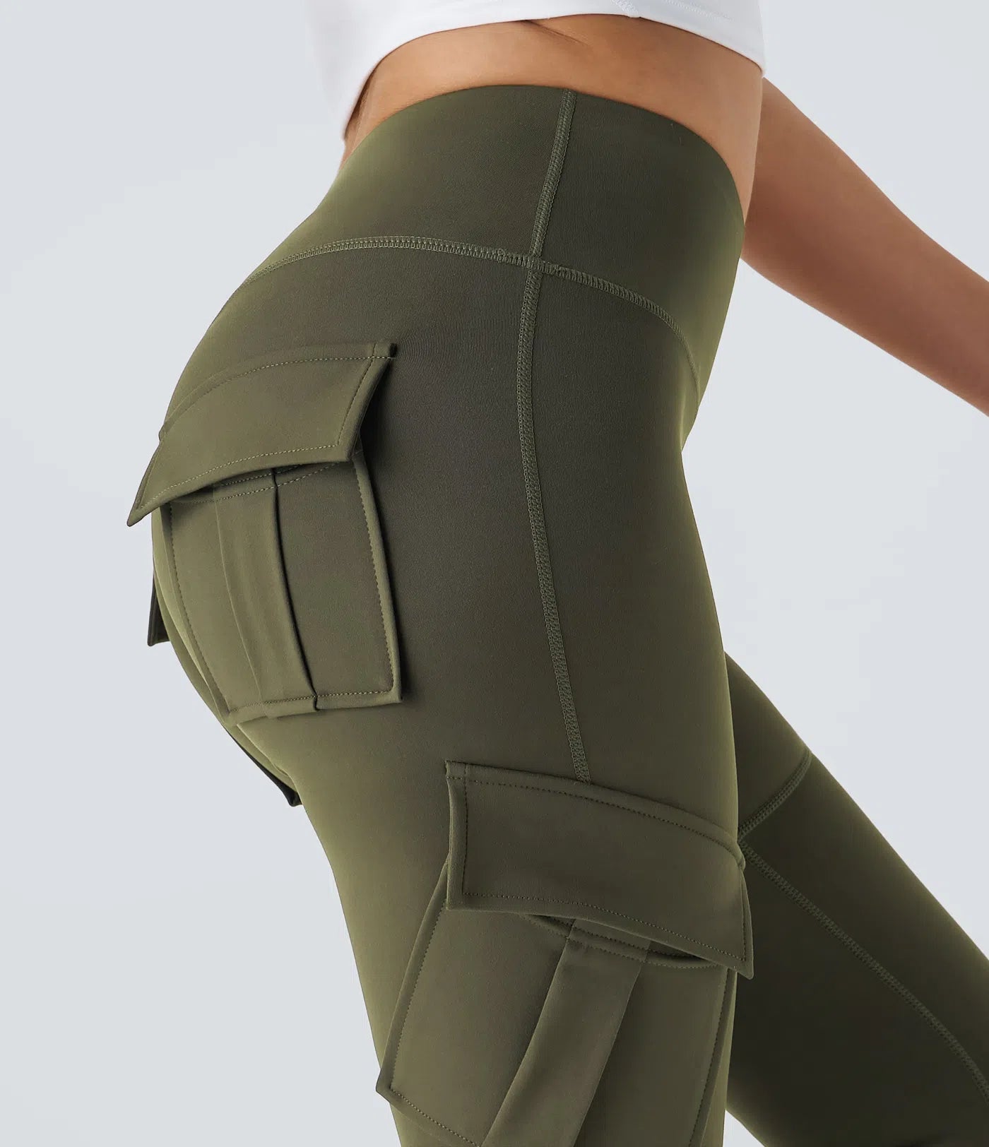 Legging Cargo Yoga Skinny Taille Haute Poche