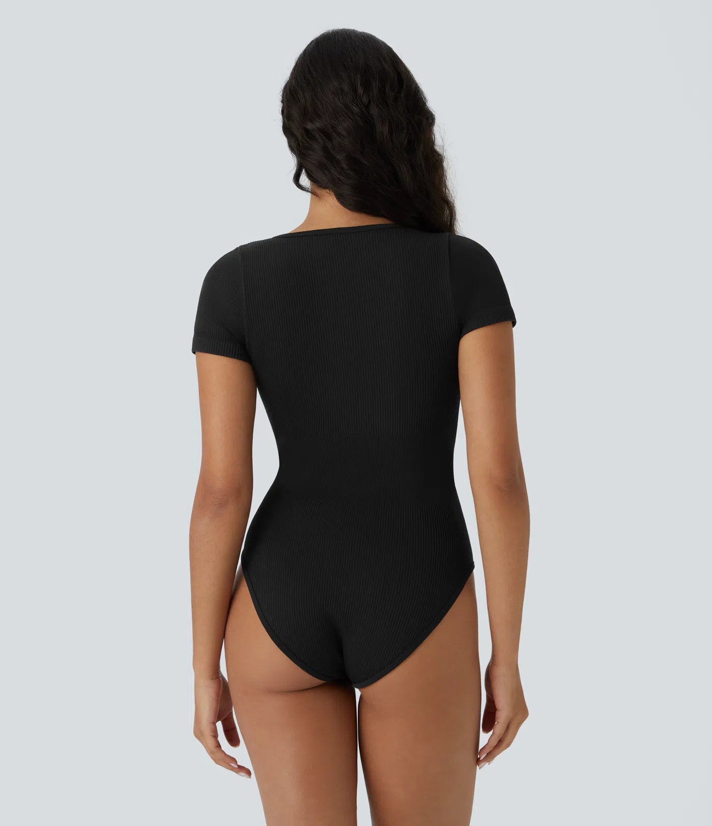 Body Sans Couture - Col Carré & Manches Courtes