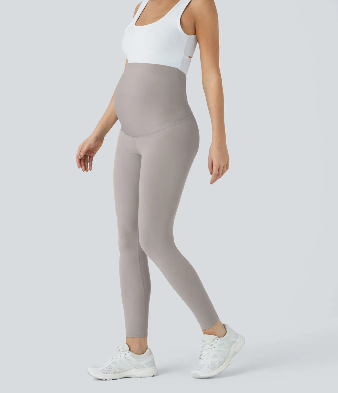 Legging 7/8 de yoga de maternité Softlyzero™ à taille très haute - Protection UPF50+