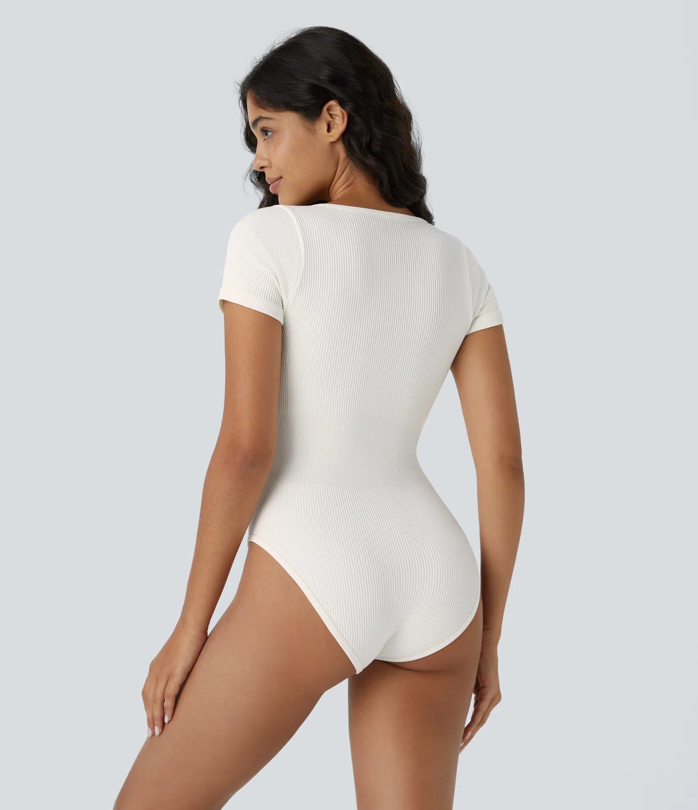 Body Sans Couture - Col Carré & Manches Courtes