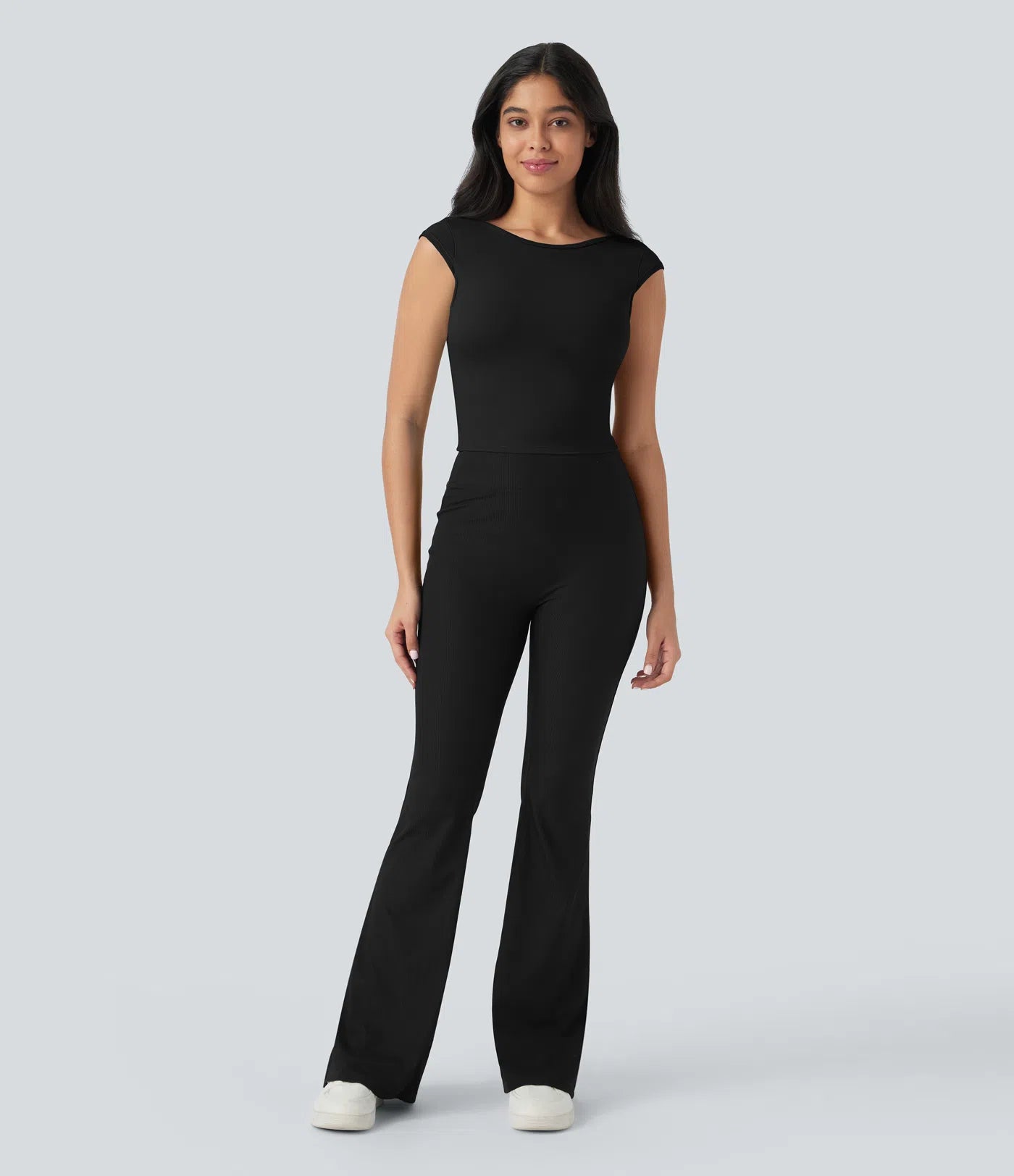 Softlyzero™ T-shirt Casual à Col Bateau et Manches Courte Dos Nu et Court - UPF50+
