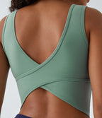 Ballet Dance Tank Top Crisscross Backless U-Neck