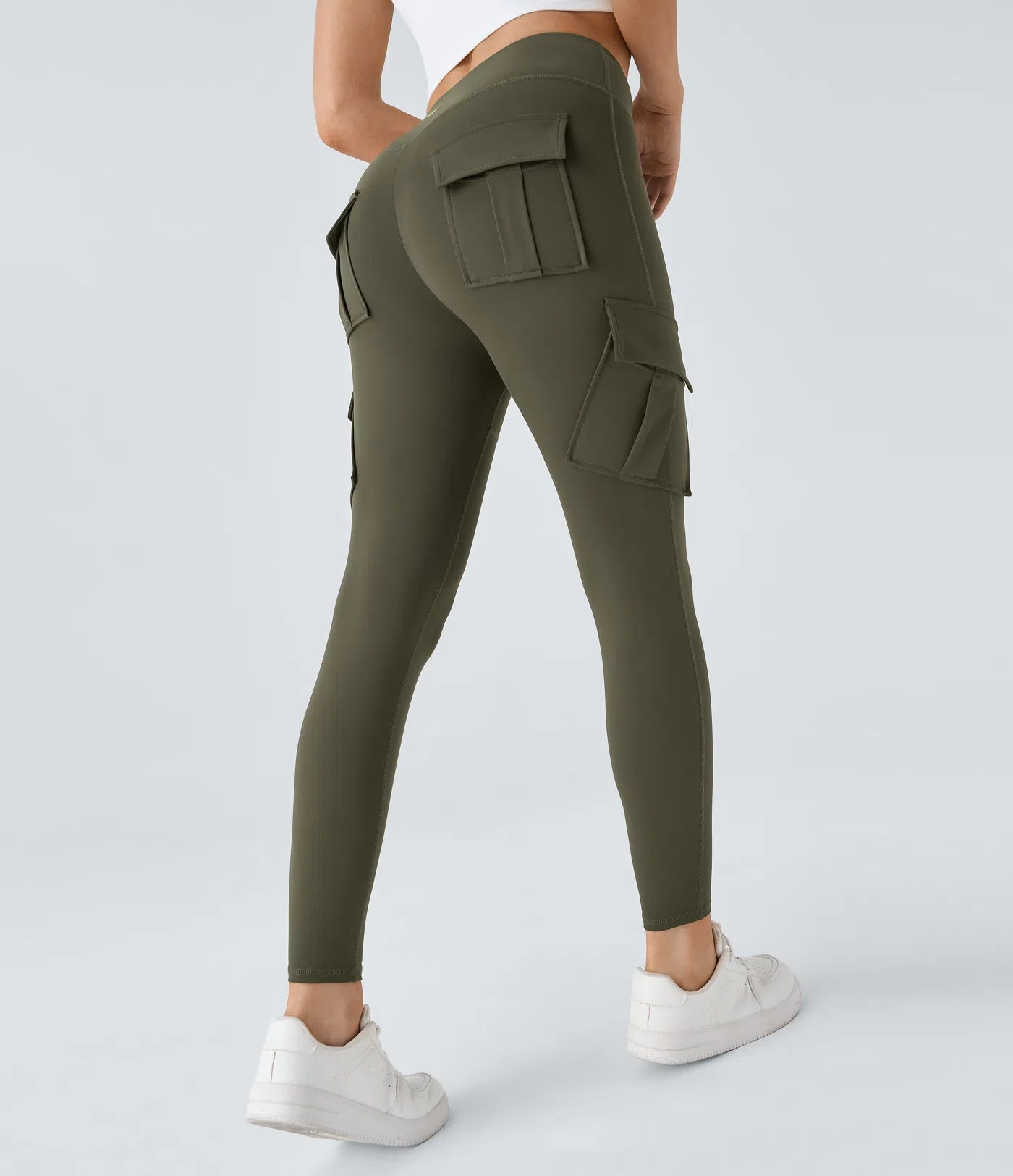 Legging Cargo Yoga Skinny Taille Haute Poche