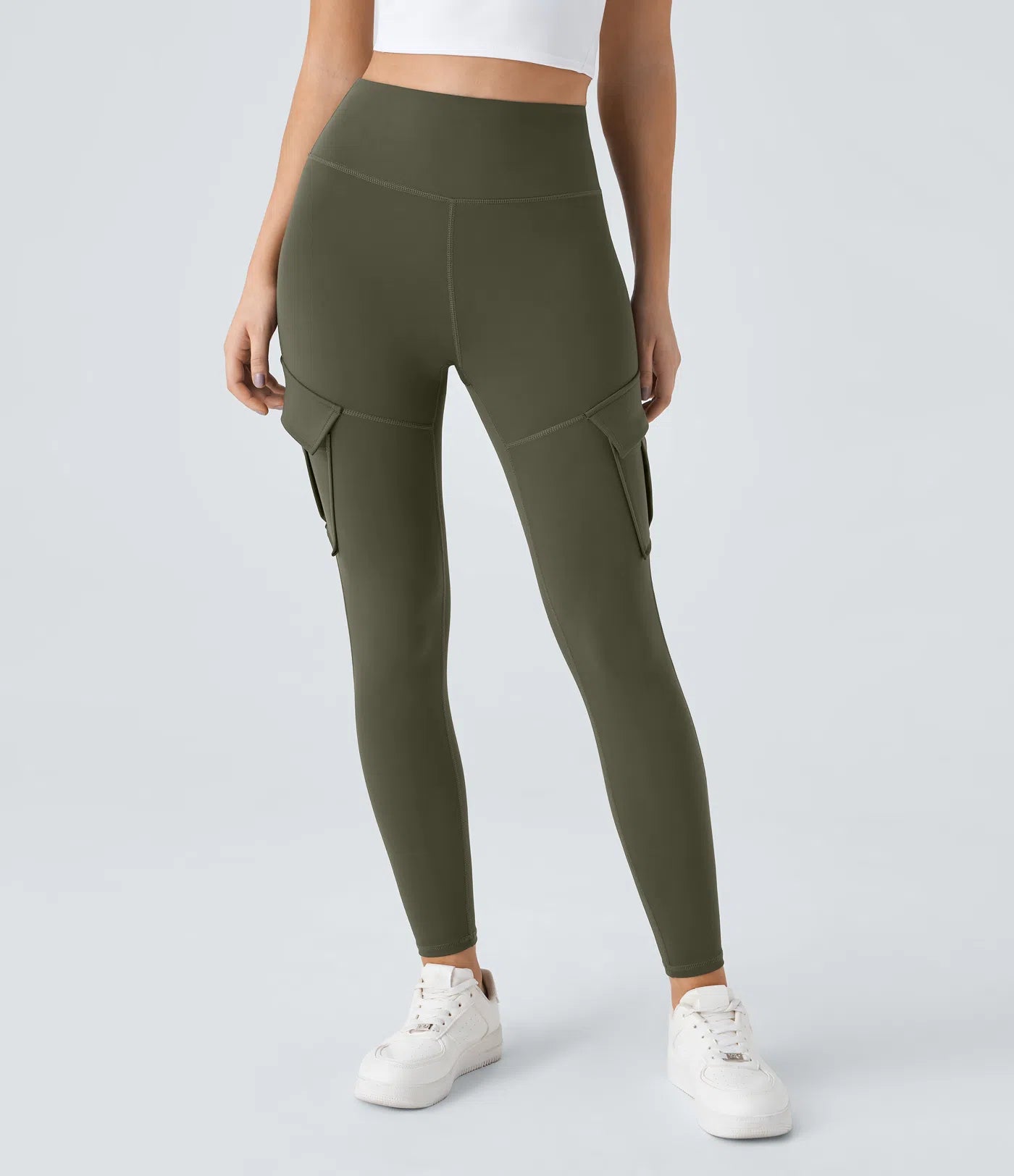 Legging Cargo Yoga Skinny Taille Haute Poche