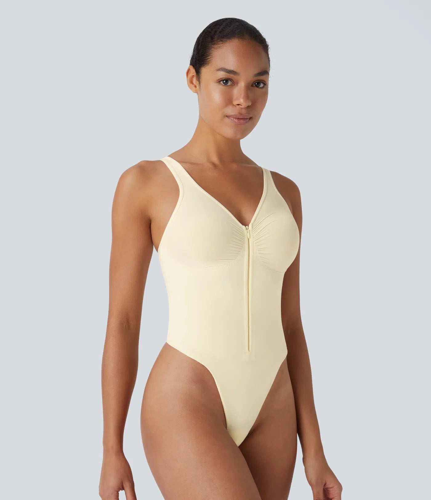 Body gainant sans coutures Flow avec bretelles ajustables et zip