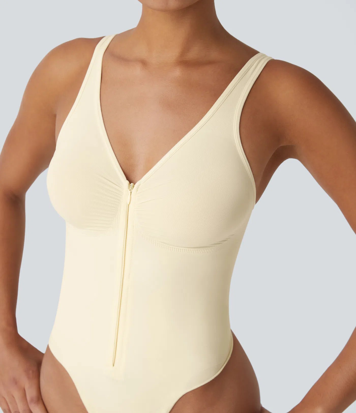 Body gainant sans coutures Flow avec bretelles ajustables et zip