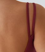 Twisted Backless Double Straps Crop Yoga Tank Top