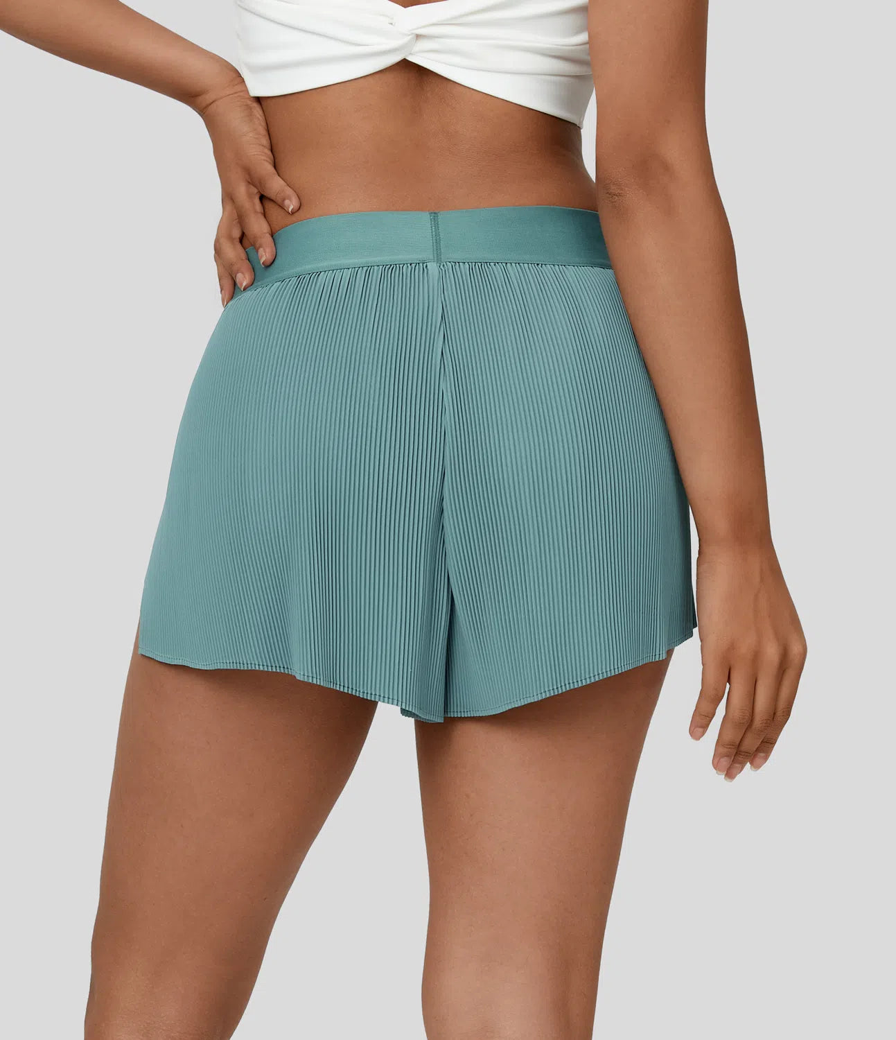 Breezeful™ Short Running Séchage Rapide Taille Mi-Haute avec Plissé Ourlet Fendu 2 en 1