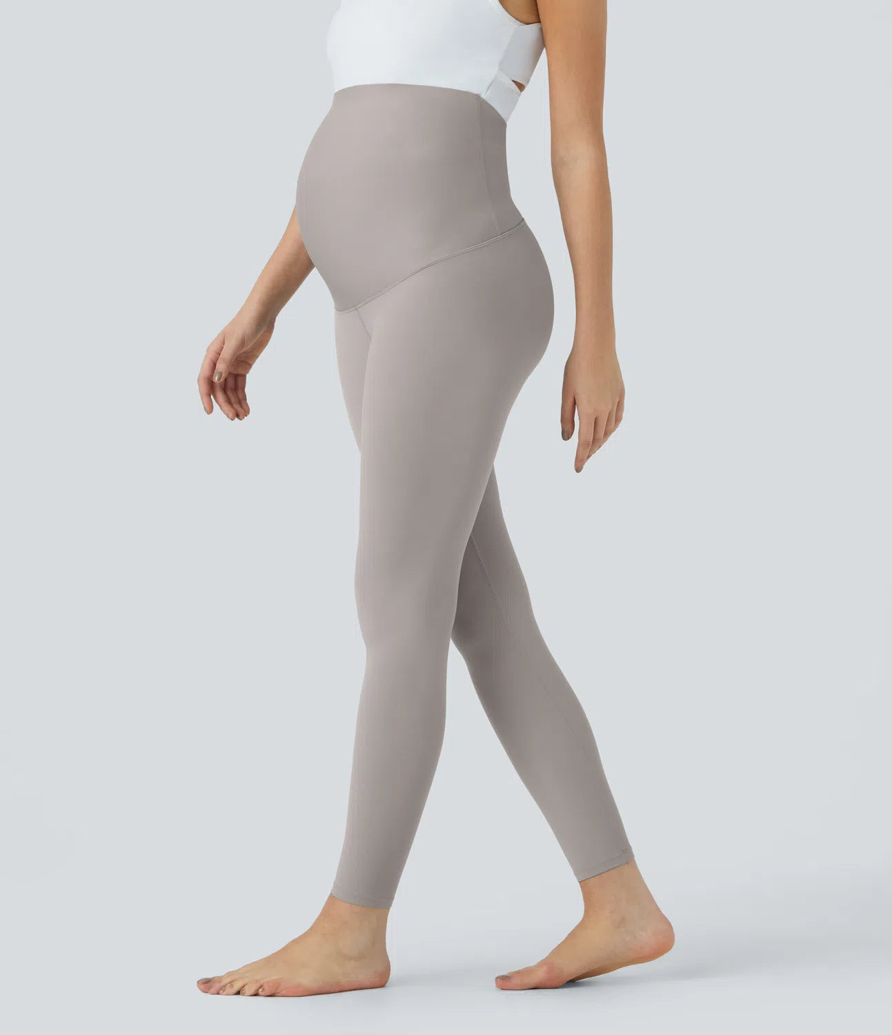 Legging 7/8 de yoga de maternité Softlyzero™ à taille très haute - Protection UPF50+