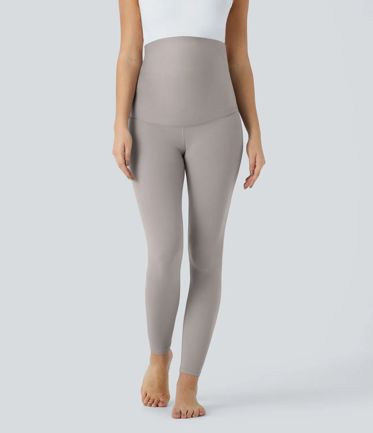 Legging 7/8 de yoga de maternité Softlyzero™ à taille très haute - Protection UPF50+