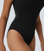 Seamless Bodysuit - Square Neck &amp; Short Sleeves
