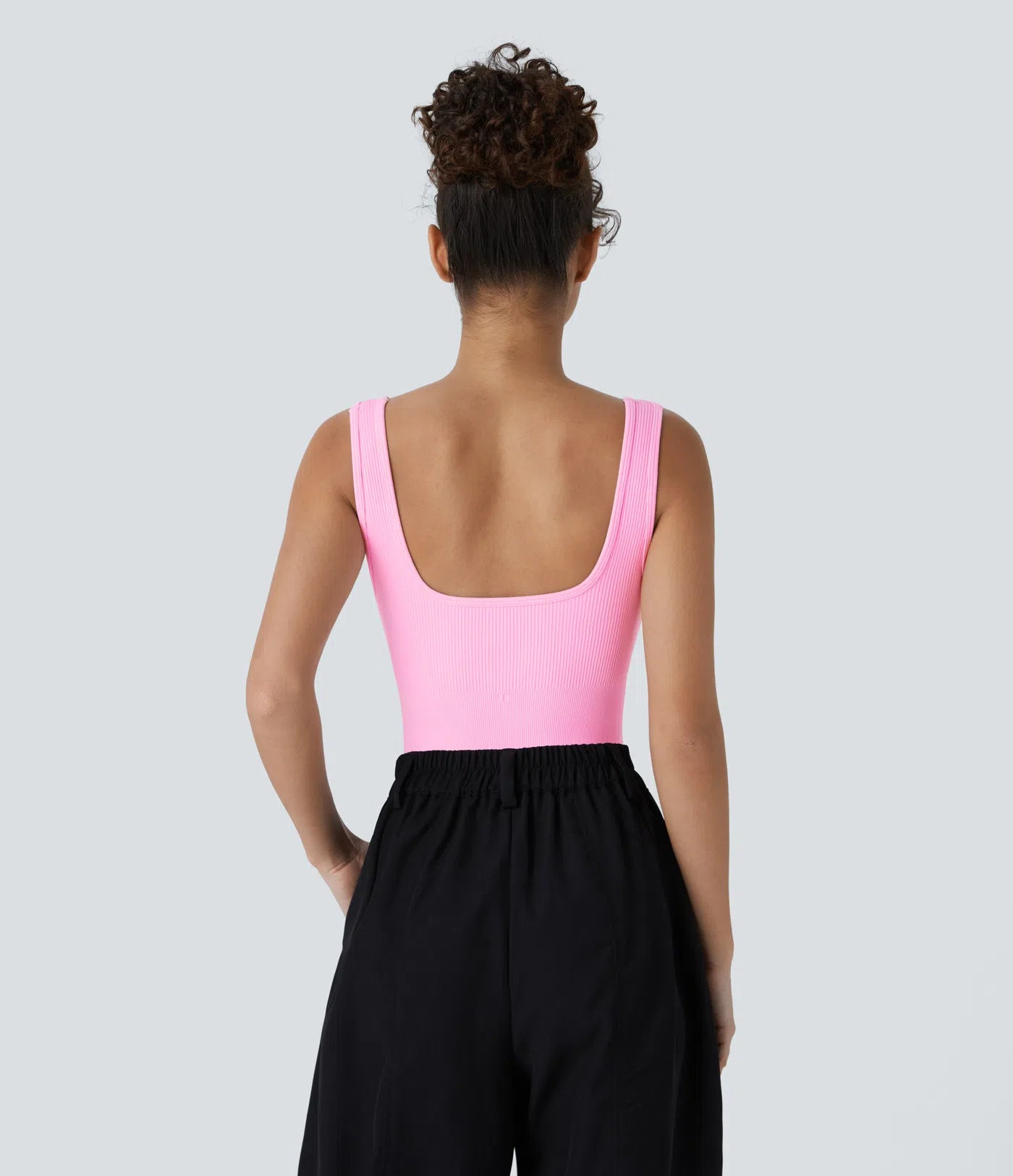 Body sans coutures à col carré et dos nu